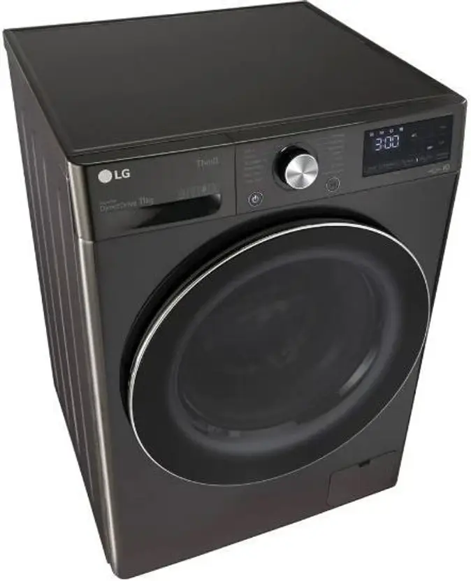 LG  Wi-Fi Enabled AI Direct Drive Technology Fully Automatic Front Load Washing Machine with In-built Heater Black
