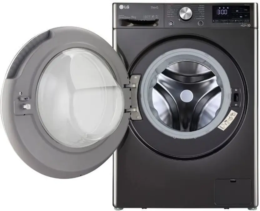 LG  Wi-Fi Enabled AI Direct Drive Technology Fully Automatic Front Load Washing Machine with In-built Heater Black