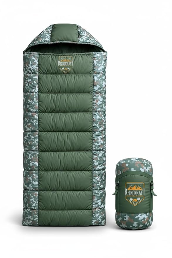 Sleeping Bag for Adults | Army-Grade Outdoor Camping Bag