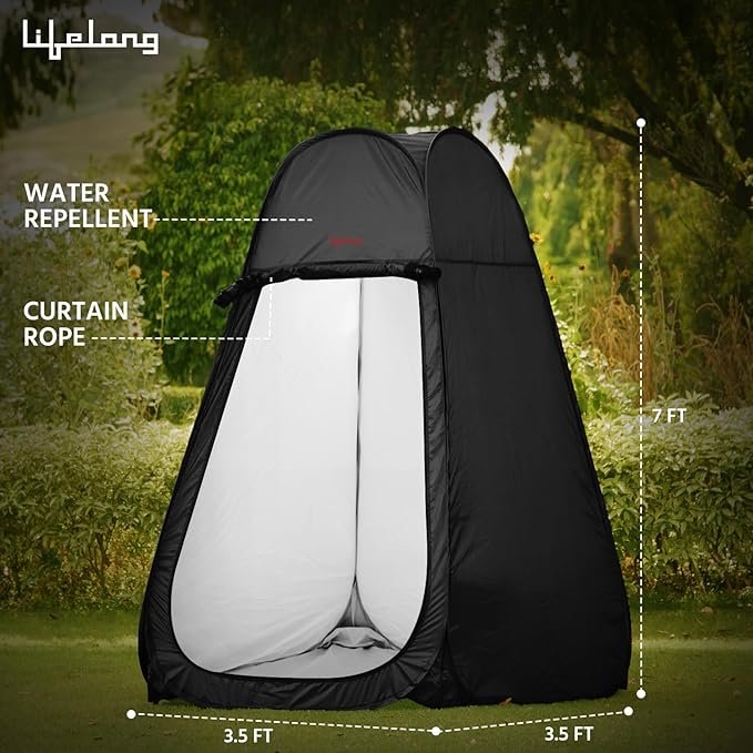 Lifelong Polyester Pop Up Tent for Camping - Dress Changing with Portable Foldable Cloth Outdoor Bathroom Tent