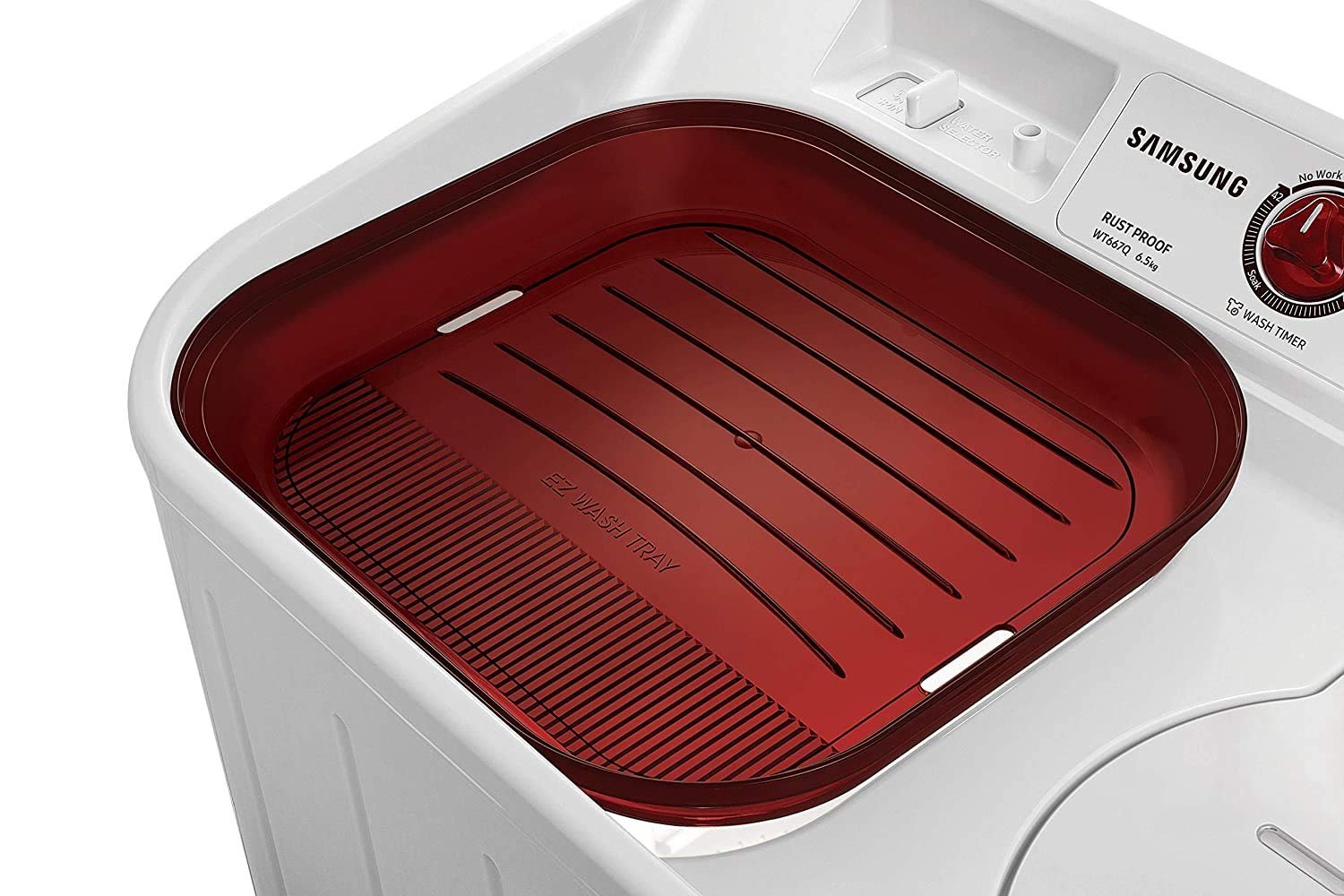 Samsung 9.5 Kg, 5 Star, Semi-Automatic Top Load Washing Machine (Air Turbo Drying, Dark Gray, 5 Year Warranty on Wash Motor)