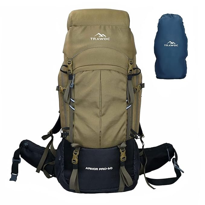 TRAWOC ARMOR PRO 60L Internal Fiber Frame Travel Backpack