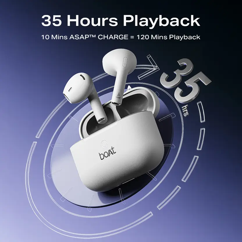 Airdopes Alpha,35H Battery, 13mm Drivers,ENx,(Deep Blue, In the Ear)