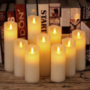 Remote Control LED Flameless Candles with Timer – Warm White