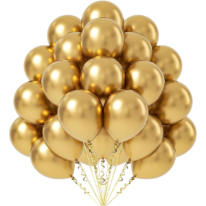 Gold Metallic Balloons 25 Pcs for Birthday, Wedding & Party Decoration