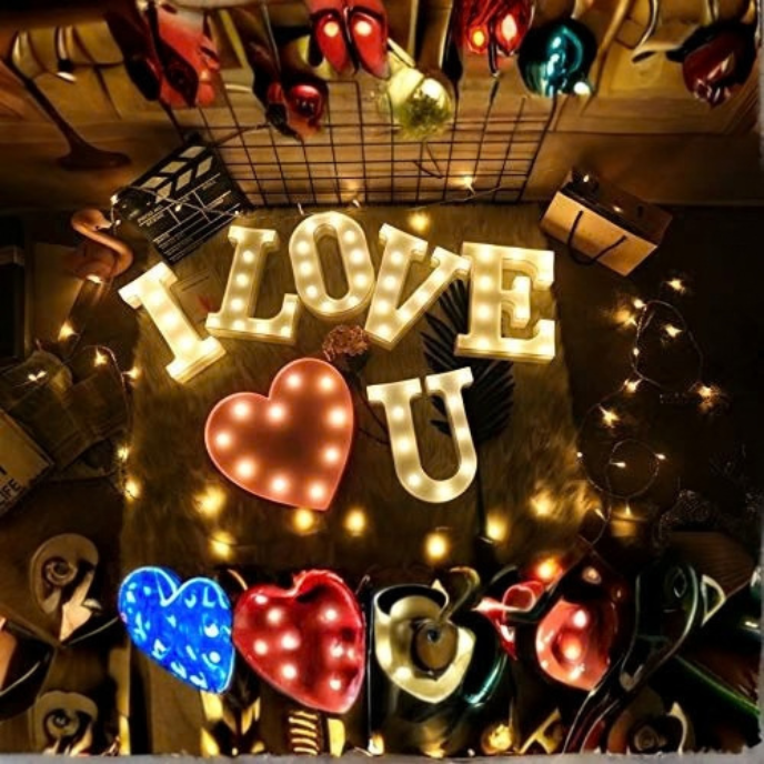 LED LOVE Marquee Light for Wedding, Birthday & Romantic Decoration