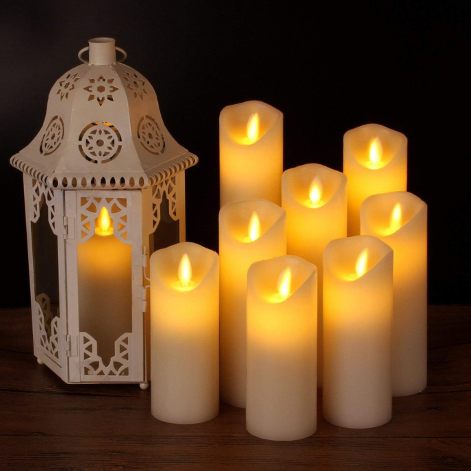 Remote Control LED Flameless Candles with Timer – Warm White