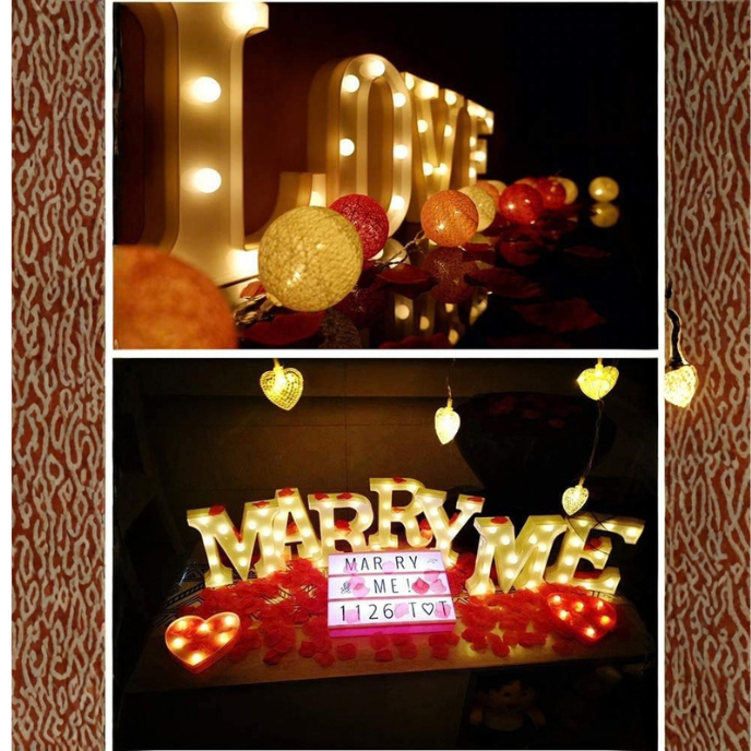 LED LOVE Marquee Light for Wedding, Birthday & Romantic Decoration