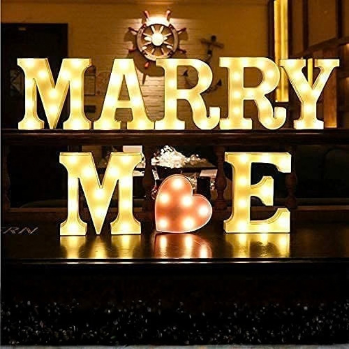 LED Letter M Light for Birthday, Wedding & Event Decoration